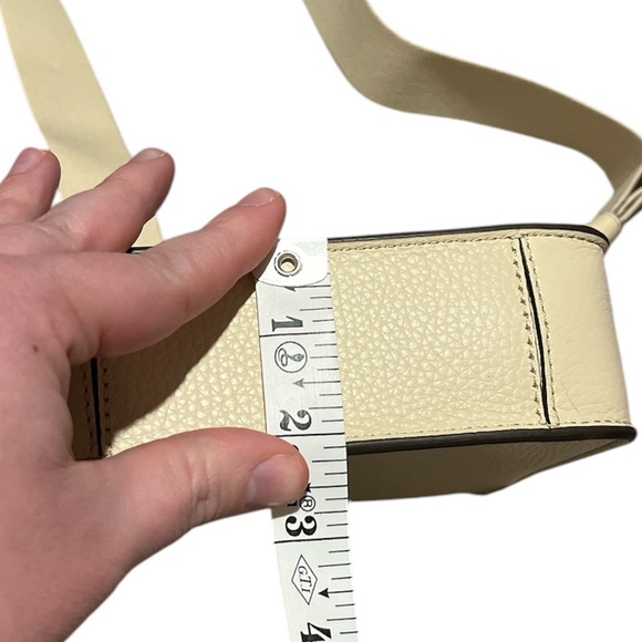 Tory Burch Women's Thea Mini Web Leather Shoulder Bag Purse in New Cream - Picture 13 of 14